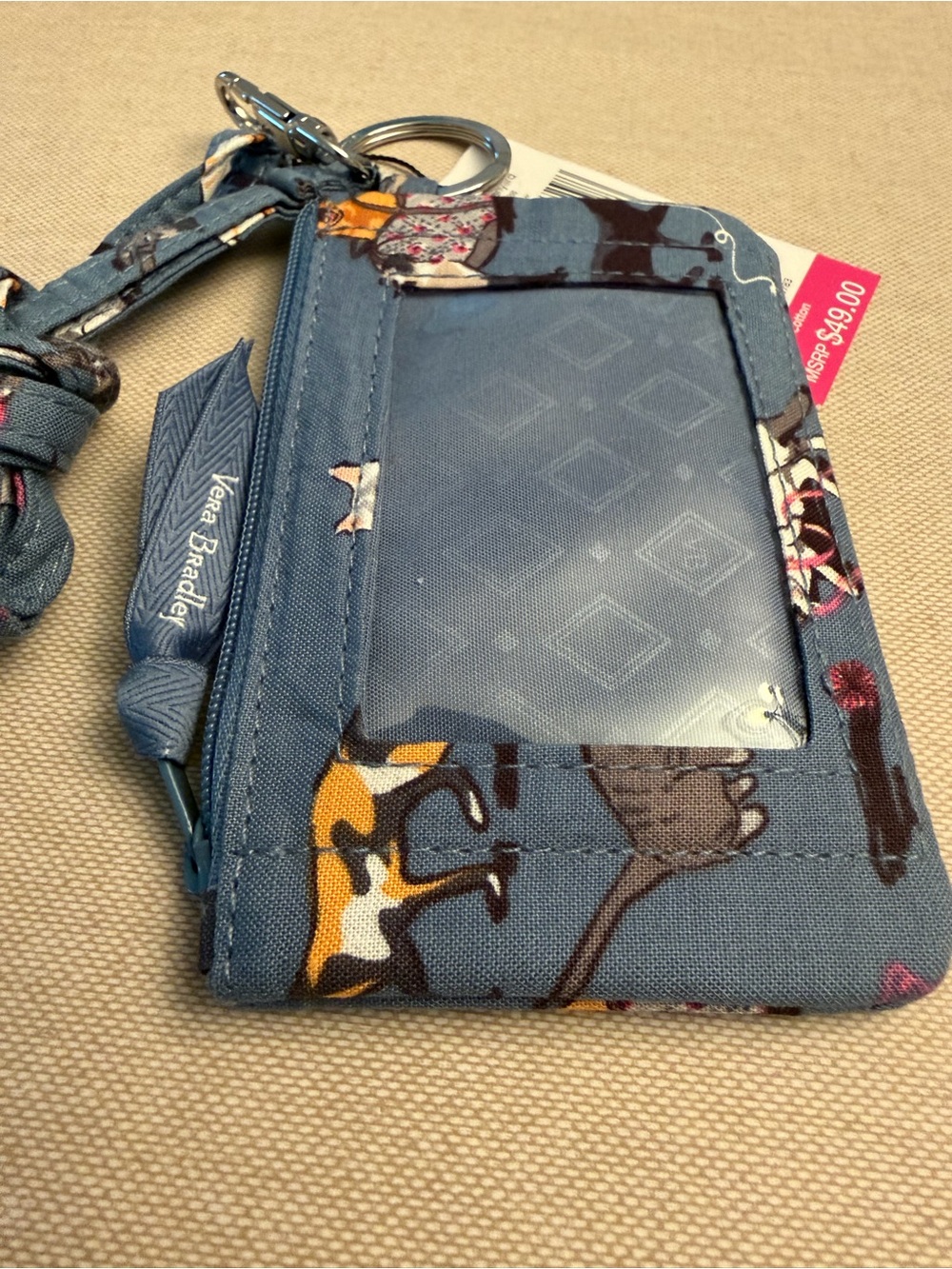 Vera Bradley Lanyard and Zip ID in Cat’s Meow Pattern NWT - Picture 6 of 6